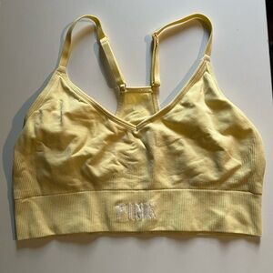 Victoria’s Secret PINK Light Yellow Sports Bra Size M